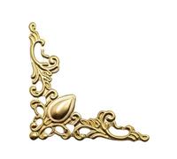 Protecteur d'angle pour livre, Lot de 120 protections d'angle for livres, scrapbooking, décoration, couverture, menu, album(Golden)