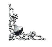 Protecteur d'angle pour livre, Lot de 120 protections d'angle for livres, scrapbooking, décoration, couverture, menu, album(Silvery)