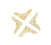 Protecteur d'angle pour livre, Lot de 125 protège-coins plaqués or for albums, menus et dossiers (32 x 23 mm)(Gold)