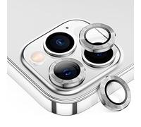 Protecteur d'appareil photo pour iPhone 13 Pro/iPhone 13 Pro Max - Étui de protection pour objectif d'appareil photo en verre trempé et anneau en alliage d'aluminium - Film en verre anti-rayures HD,