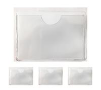 Protecteur De Badge Transparent - Porte-étiquettes Autocollants, Pochettes Transparentes Pour Cartes, Poches De Bibliothèque | Porte-cartes Pour Étagère D'entrepôt, Boîte De Chiffre D'affai