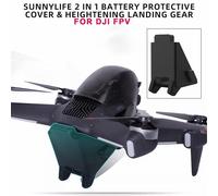 Protecteur De Batterie En Silicone 2-En-1 Pour Drone Dji Fpv, Extension De Hauteur Du Couvercle, Train D'atterrissage Pour Drone Dji Fpv Combo, Accessoires De Drone-Générique