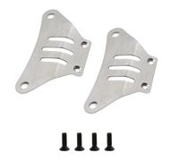 Protecteur de BoîTe de Vitesses D'Armure de Châssis Avant et ArrièRe en Acier Inoxydable pour PièCes de Mise à Niveau de Voiture RC TT02 TT-02