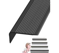 Protecteur De Bord D’escalier Bord De Nez De Marche Ti Slip Traction Marches Protecteur De Bord D’escalier pour Escaliers Intérieurs Extérieurs Les Coussinets, Black, 787in/19.9m