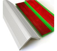 Protecteur de bord d'escalier flexible auto - adhésif, protecteur de bord d'escalier antidérapant pour les espaces publics tels que les écoles extérieures et intérieures(Grey,4cm)