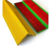 Protecteur de bord d'escalier flexible auto - adhésif, protecteur de bord d'escalier antidérapant pour les espaces publics tels que les écoles extérieures et intérieures(Yellow,4cm)