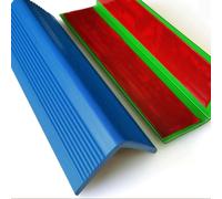 Protecteur de bord d'escalier flexible auto - adhésif, protecteur de bord d'escalier antidérapant pour les espaces publics tels que les écoles extérieures et intérieures(Blue,4cm)