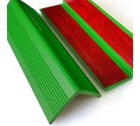 Protecteur de bord d'escalier flexible auto - adhésif, protecteur de bord d'escalier antidérapant pour les espaces publics tels que les écoles extérieures et intérieures(Green,4cm)