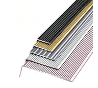 Protecteur De Bord D'Escalier, Moulure En L Pour Bruit De Marche D'Escalier | Antidérapant Bords Dentelés, Imperméable, Facile À Peler Et Coller Pour Marches(Black,90cm L 40mm*20mm)