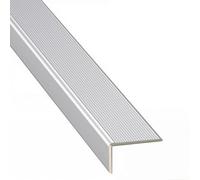 Protecteur de bord d'escalier, Nez de marche en aluminium L coupé for s'adapter au béton de carreaux de bois intérieur extérieur plusieurs tailles(5x2x90cm(1.97x0.79x35.4in))