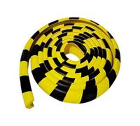 Protecteur de Bord Mural - Bande de Pare-Chocs en Caoutchouc Auto-adhésive, Protection en Mousse Antichoc de Type L, Coussin de sécurité Noir Jaune | Bande Anti- Robuste et résistante au feu