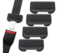 Protecteur de boucle de ceinture de sécurité - Amortisseur de friction en silicone de 4 pièces, housse de ceinture de sécurité intérieure du véhicule, protecteur de boucle réducteur de bruit