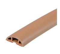 Protecteur de câble de Sol de 3 mètres, Couverture de Fil Auto-adhésive, Cordons Flexibles, Bande de Protection de Fil en PVC Souple Passe Câble Sol(Grey30MM)