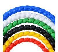 Protecteur de câble de tuyau à enroulement en spirale, Protecteur d'enroulement de fil 1 mètre, 8 mm-20 mm, organisateur tube, couvercle câble(24mm Inside Diameter,White)