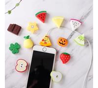 Protecteur de câble en forme de fruit, 1 pièce, manchon de protection mignon anti-rupture, câble de données, câble de chargement pour téléphone portable, pour iPhone Clover