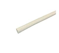 Protecteur de câble métallique Manchon de câble HTG, Tube en Fiber Verre Souple tressé 1mm à 25mm, enveloppe Fil Tuyau Haute température, Protection 1 pièce(White,2MMx15METERS)