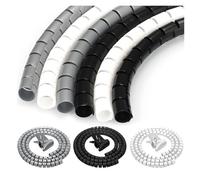 Protecteur de câble, protecteur fil, organisateur, gestion tuyau, enroulement, tube enroulé(10mmx2m White)