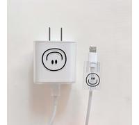 Protecteur De Câble Usb Pour Iphone,Ligne De Données,Évolution Rapide,18 W,20w,Enrouleur De Tête,Coque De Protection,Jolie Smiley Ins Capa - Type Model 9