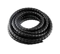 Protecteur de câbles en spirale Gaine de protection câble spiralée, noire et blanche, diamètre intérieur 8-60 mm, longueur 1-10 m(Black,ID 28MM-2 METERS)