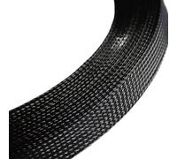 Protecteur de câbles pour rangement de câbles, Gaine tressée extensible for câble 2-35 mm, multicolore, 1 mètre(Black,14mm)