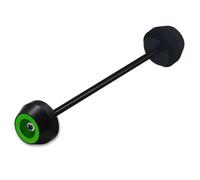 Protecteur de cadre Compatible Avec Yamaha Pour MT07 Pour Tracer Pour XSR700 2016-2024 Fourche Avant Arrière Protection De Roue Curseurs Anti Chute(Green,Front Wheel)