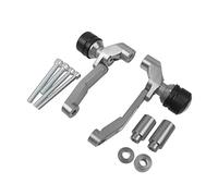 Protecteur de Cadre pour H-Onda CB650R CB650F CBR 650R 650F Moto Moteur Garde Cadre Corps Curseur Stator Cylindre Protection Contre Les Chutes Crash Pad(Silver)