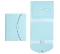Protecteur de carnet fin en cuir PU pour un usage quotidien, B | Porte-cartes intégré, poche pour dossiers, design peu encombrant, léger et portable pour le travail et l'étude