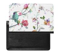 Protecteur De Carte De Vaccination Fleurs Oiseaux Portefeuille Pochette Etui De Protection
