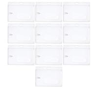 Protecteur de carte en plastique transparent, 10 pièces, résistant rayures, couvercle d ' identification horizontal et vertical, empêche de se plier, protecteurs durables en plastique dur étanche