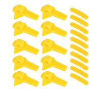 Protecteur de Changeur Pneu, 20 Lot Protecteurs Jantes pour Machine à Pneus, Tête Démontage Pneu en Plastique Pièces Montage D'Insertion Canard Jante Outils Réparation Roue Jaune Insert ABS Outil