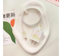 Protecteur De Chargeur Pour Iphone,Organisateur De Câble,Analyste De Gestion De Câble De Type C,Cordons À Manches,Coeur,14,13,12,11,Plus,Pro,Max,18w,20w - Type Yellow Flower