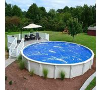 Protecteur de Couverture de Piscine Anti-poussière, Couverture Solaire de Piscine Ronde pour piscines à Cadre/Piscine à Vagues d'été, côté Bulle vers Le Bas(2m/6.6ft)