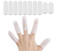 Protecteur de Doigt de Gel 10 Pièces Doigtiers Silicone Support des Doigts Manches de Doigt pour Fissuration des Doigts, Arthritique
