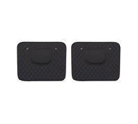 Protecteur de Dossier de Siège Auto en Cuir PU pour Skoda Enyaq 2020-2026, avec Poches de Rangement Tapis de Protection Contre Les Coups de Pied Imperméable Lot de 2,Black-1