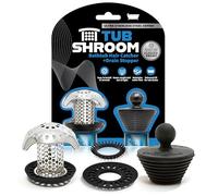 Protecteur de Drain pour Baignoire Tubshroom ULTRA Revolutionary Attrape-Cheveux/Passoire/Caisse claire, Acier Inoxydable