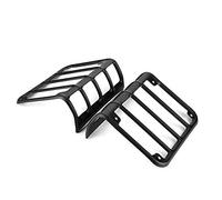 Protecteur de Feu Arrière pour JK 07-16, Couvercle de Lampe en Alliage D'aluminium Noir Durable pour Un Style et Une Protection Améliorés, Facile à Installer, 1 Paire pour Les Amateurs de