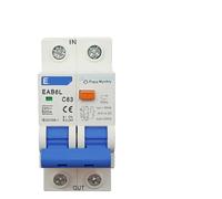 Protecteur de fuite MCB 2P AC230V, Protection contre les surcharges et les courts-circuits RCBO, interrupteur de disjoncteur à courant résiduel 2P 30mA RCCB RCD(63A)