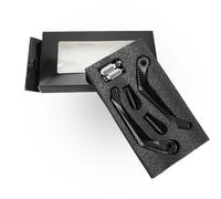 Protecteur de Guidon avec Barre d'arrêt de Chute pour Moto et poignée d'arc modifiée pour Honda Rebel500 Rebel300 CMX500 CMX300 Universal 7/8 Pouces 22 mm CNC Aluminium-Black NO Logo