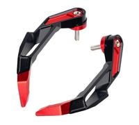 Protecteur de Guidon de Moto Accessoires pour Z900 2025 Z800 Z1000 SX Z750 Z500 ZX6R ZX10R Ninja 250 300 1000 500 Protège Mains Embout Guidon Moto Frein d'embrayage Levier Garde en Aluminium (Rouge)