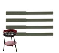 Protecteur de jambe de poêle de camping, tube en silicone pour jambe de poêle - Protecteurs de jambes de poêle 4 pièces,Tubes de jambe antidérapants Anti-brûlure pour poêle, protecteurs de jambe de po
