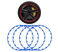 Protecteur De Jante Professionnel for Voiture, Protecteur De Jante for Roues De Voiture, En Nylon, Résistant À L'usure Et Durable, Adapté À Divers Modèles De Véhicules(Blue,19-inch)