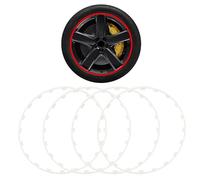 Protecteur De Jante Professionnel for Voiture, Protecteur De Jante for Roues De Voiture, En Nylon, Résistant À L'usure Et Durable, Adapté À Divers Modèles De Véhicules(White,19-inch)