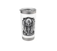 Protecteur de l'archange St Michael Quis Ut Deus Gobelet isotherme en acier inoxydable double paroi