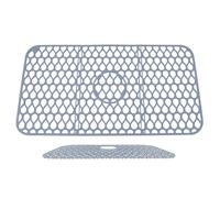 Protecteur de Lavabo - Tapis de Séchage en Silicone pour Vaisselle,Plateau Égouttoir Lavable au Lave-Vaisselle, Protégeant contre Taches, Dommages et Rayures pour Assiettes, Bols,