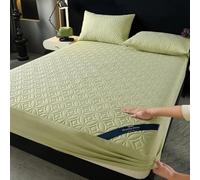 Protecteur De Matelas Imperméable Lit Queen Size Couverture Matelas avec Bande Élastique À 360° Couverture De Matelas avec Poche Profonde 10" Couverture De Lit,Vert,90 * 200cmTWIN
