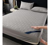 Protecteur De Matelas Imperméable Lit Queen Size Couverture Matelas avec Bande Élastique À 360° Couverture De Matelas avec Poche Profonde 10" Couverture De Lit,Greya,90 * 200cmTWIN