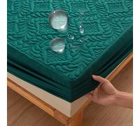 Protecteur de matelas matelassé imperméable, housse de matelas respirante, drap-housse Anti-acariens et antibactérien, sans taie d'oreiller Grey