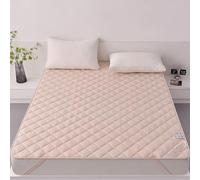 Protecteur De Matelas Taille Queen King avec 4 Bandes Élastiques Antidérapant Couverture De Matelas Matelas Topper Matelas Futon Mince Coussin De Couchage Pliant,A/Khaki,90 * 200cmTWIN