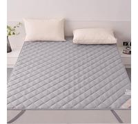 Protecteur De Matelas Taille Queen King avec 4 Bandes Élastiques Antidérapant Couverture De Matelas Matelas Topper Matelas Futon Mince Coussin De Couchage Pliant,A/Grey,90 * 200cmTWIN