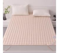 Protecteur De Matelas Taille Queen King avec 4 Bandes Élastiques Antidérapant Couverture De Matelas Matelas Topper Matelas Futon Mince Coussin De Couchage Pliant,B/Khaki,90 * 200cmTWIN